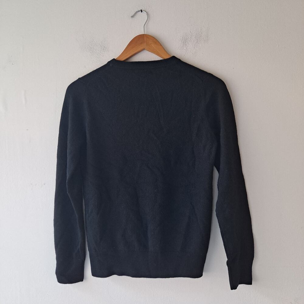 NWT Quince Mongolian Cashmere Crewneck Sweater Long Sleeve Black Womens Size XS - Picture 5 of 11